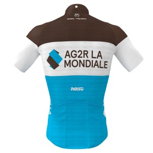 AG2R La Mondiale 2019 Radtrikot kurzarm(langer Reißverschluss)