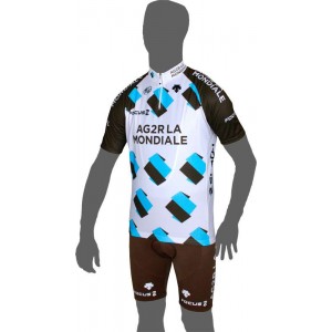 AG2R LA MONDIALE 2014 Kurzarmtrikot(kurzer Reißverschluss)