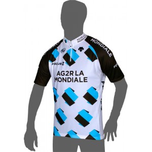 AG2R LA MONDIALE 2014 Kurzarmtrikot(kurzer Reißverschluss)
