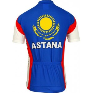 Astana Slowenischer Meister 2010-Kurzarmtrikot mit kurzem Reißverschluss
