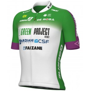 Green Project-Bardiani Csf-Faizane' 2023 Set(Radtrikot langer RV+Trägerhose)-ALE